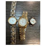 Three Womenï¿½s Wristwatches in Mixed Metal
