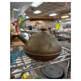 Spartan Copper Teapot w Wood Handle