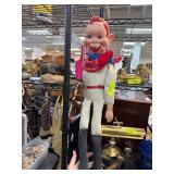 Ventriloquist Dummy with Cloth Body and Plastic He