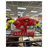 Red Metal Arkansas Razorbacks Figurine