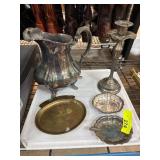 Silver And Brass Tableware Set