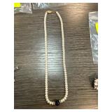 Single-Strand Pearl Necklace with Non-Gold Clasp