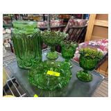 Five-Piece LE Smith Green Glassware Set