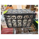 Black Rectangular Box With Skull Motifs