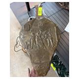 Decorative Brass and Leather Fireplace Bellows