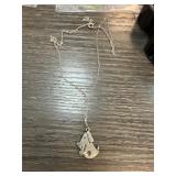 Pewter Pendant With Sterling Silver Chain