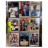 Binder Pages of Various Baseball Cards