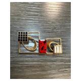 Mid-Century Modern Geometric Brooch