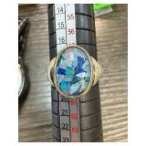 Kabana Sterling Silver Mosaic Opal Ring