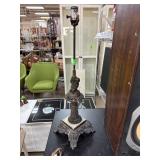 Cast Metal Table Lamp Base with Cherub Motif
