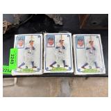 3 packs large Baseball Cards in Sealed Packs