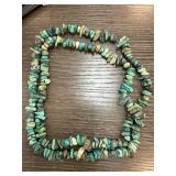 Natural Turquoise Chip Beaded Necklace