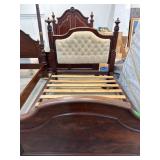 Four-Poster Double Bed with Upholstered Headboard