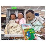 Three Baby Dolls with Accessories
