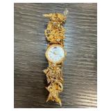 Kirks Folly Gold-Tone Quartz Watch with Charm Brac