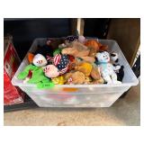 TY Beanie Babies in Storage Bin