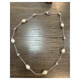 Judith Ripka Sterling Silver Necklace with Bead Ac