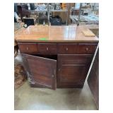 Ethan Allen Wooden Cabinet with Damaged Hinge