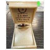 Gold Fill Babyï¿½s Ring with Red Gemstone