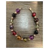 Sterling Silver Beaded Multi-Stone Bracelet