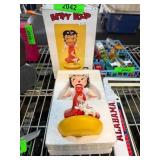 Betty Boop Figurine in Red Gown with Dog and Origi