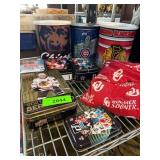 Sports-Themed Tins, Oklahoma Towel, and License Pl