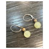 Sterling Silver Earrings with Beaded Accents
