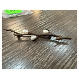 Bronze Branch Brooch with Pearl Accents