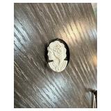 Cameo Brooch with Profile Relief Design