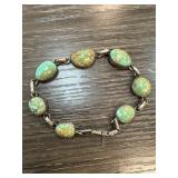 Navajo Sterling Silver Bracelet Signed DW