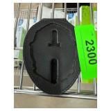 Black Leather Badge Holder with Belt Clip
