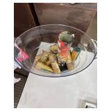 Clear Bowl with Assorted Pyro King Fireworks