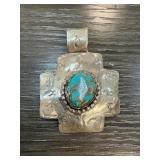 Sterling Silver Pendant With Turquoise Stone
