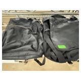 Two Black Backpacks with Zipper Compartments