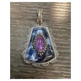Carolyn Pollack Sterling Silver Pendant with Purpl