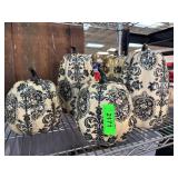 Decorative Pumpkins with Black Damask Pattern