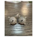 Judith Ripka Sterling Silver Earrings with CZ Acce