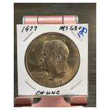 1977 Eisenhower Dollar Coin in MS63+ Condition