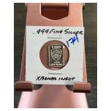 1 Gram .999 Fine Silver X3bones Ingot