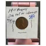 1911 Lincoln Wheat Cent in Protective Holder