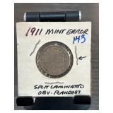 1911 Liberty Nickel Mint Error Coin