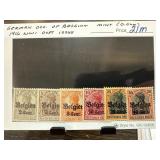 German Occupation of Belgium 1916 WWI Stamps