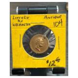 Lincoln and Washington Commemorative Coin