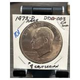 1972-D Eisenhower Dollar DDO-003 in Holder