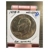 1978-D Eisenhower Dollar Coin MS63+
