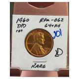 1960 Lincoln Cent DDO RPM-062 64+RD