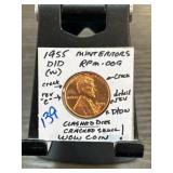 1955-D/D Lincoln Cent with Mint Errors RPM-009