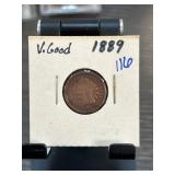 1889 Indian Head Penny in Very Good Condition