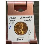 1960 Lincoln Cent RPM-086 DDO in MS64 RD Condition