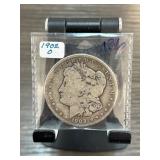 1902-O Morgan Silver Dollar in Plastic Display